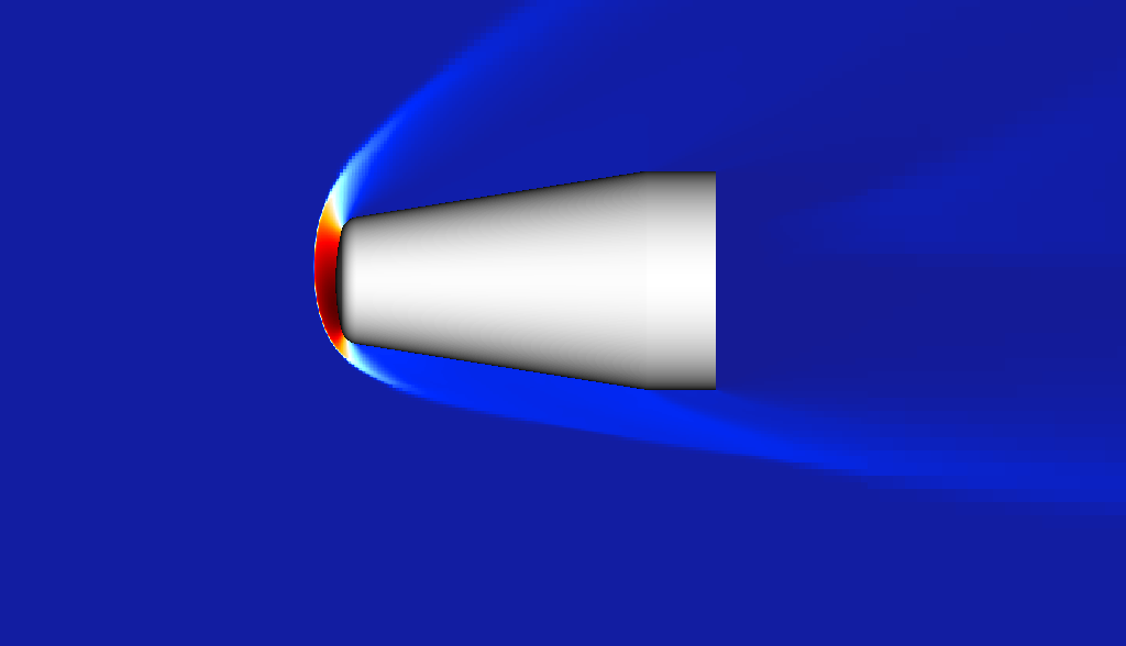 Flowfield — symmetry-plane slice