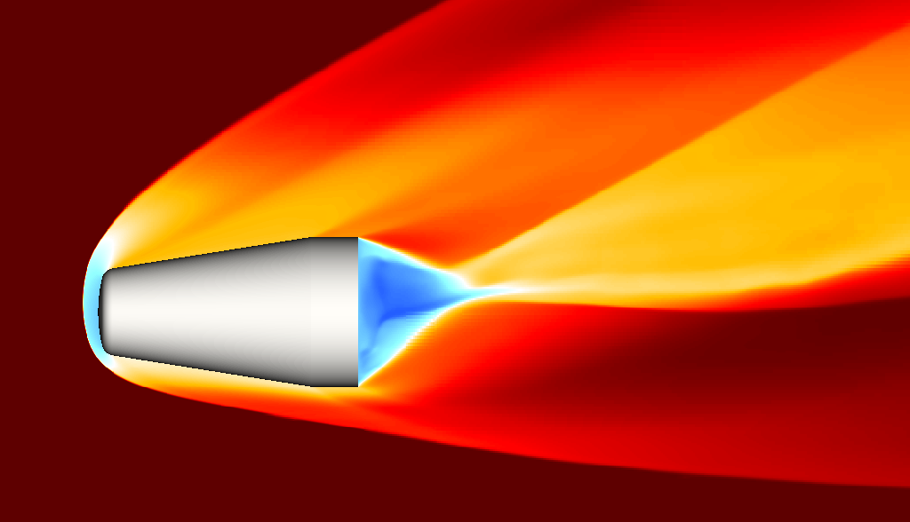 Flowfield — symmetry-plane slice