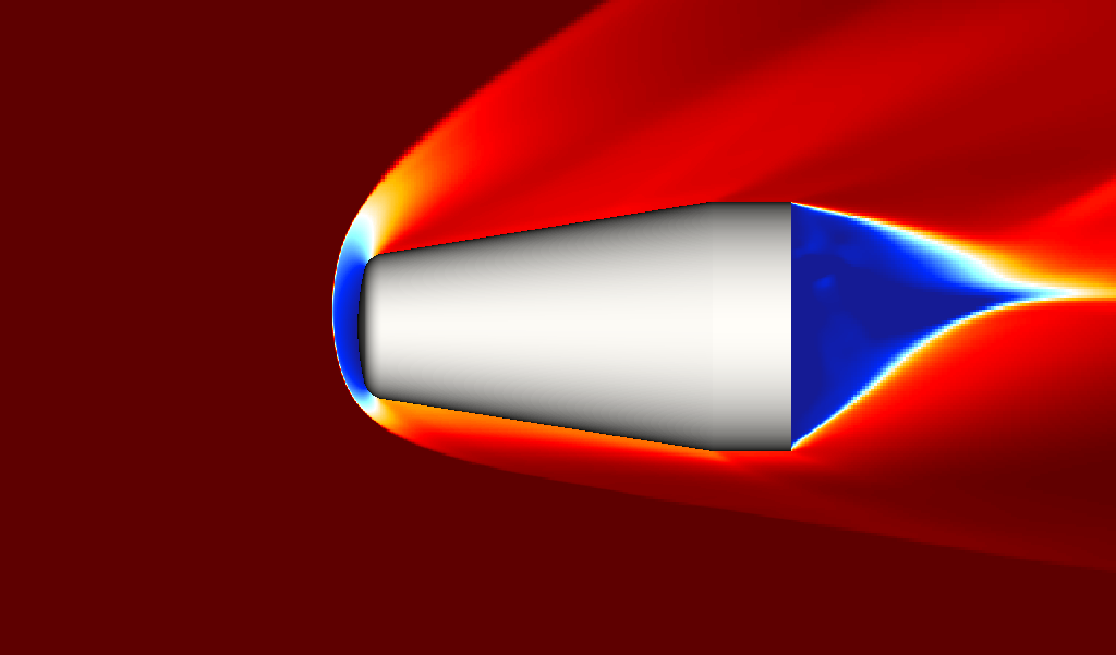 Flowfield — symmetry-plane slice